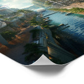 Affiche Futuriste Recife Cityscape (Coin)