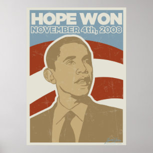 Affiche gagnée "par espoir" du Président Obama