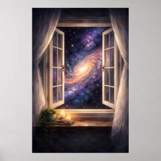 Affiche Galaxie Fenêtre