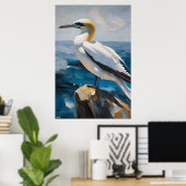 Affiche | Gannet | Style de peinture (Bureau à domicile)