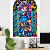 Affiche géante Peace on Earth vitrail (Bureau à domicile)