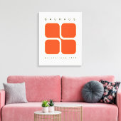 Affiche géométrique Bauhaus orange impression rétr (Insitu(Salon))