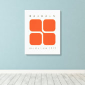 Affiche géométrique Bauhaus orange impression rétr (Insitu (Plancher de Bois))