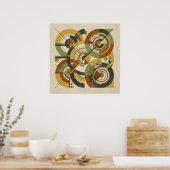 Affiche géométrique Cercles Rétro (Cuisine)