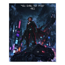Affiche Ghost in Chrome : Édition Limitée Cyberpun