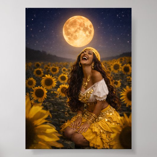 affiche gitane jaune ou télécharger (Devant)