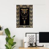 Affiche glamour Art déco. (Bureau à domicile)