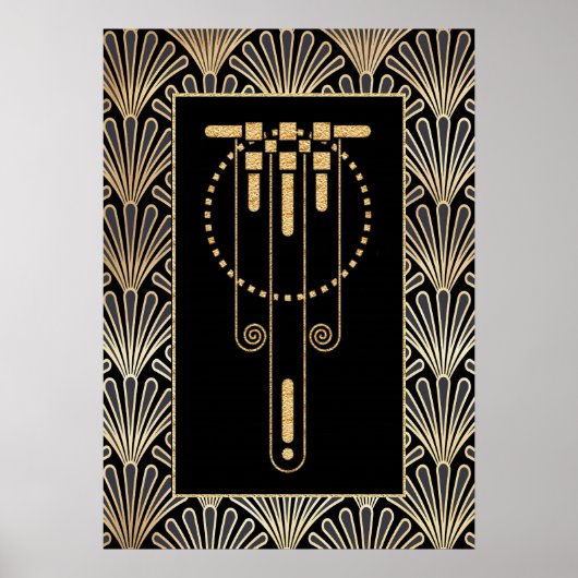 Affiche glamour Art déco. (Devant)