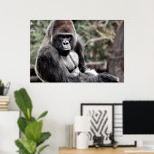 AFFICHE GLOSS SUR TOILE CANVAS PREMIUM GORILLA 36 (Bureau à domicile)