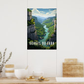 Affiche Gorges du Tarn - France - illustration (Cuisine)