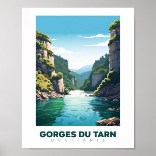 Affiche Gorges du Tarn - France - illustration