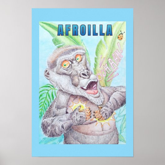 AFFICHE GORILLE AFRO (Devant)