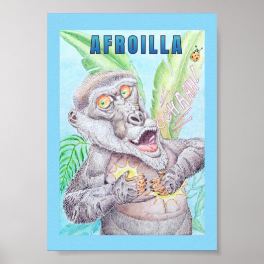 AFFICHE GORILLE AFRO (Devant)