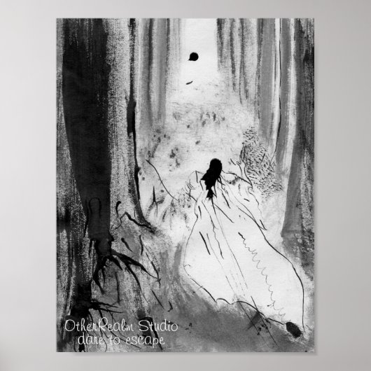 Affiche gothique blanche de neige (Devant)