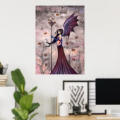 Affiche gothique de fée vampire Cœur d'automne (Bureau à domicile)