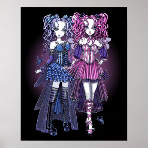Affiche gothique de fées de Haylee et de Maegan