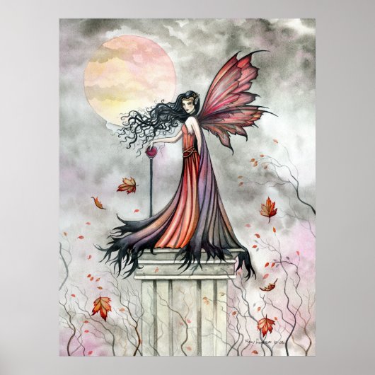 Affiche gothique féerique des vents d'automne (Devant)