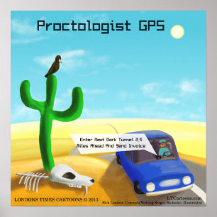 Affiche GPS de proctologie amusante