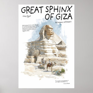 Affiche Grande Sphinx  Gizeh Égypte Monument  Anci