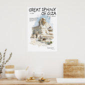 Affiche Grande Sphinx  Gizeh Égypte Monument  Anci (Cuisine)