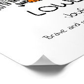 Affiche graphique de lion de nom de sens Lowen pou (Coin)