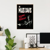 Affiche graphique de Miles Davis 'Round About Midn (Bureau à domicile)