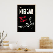Affiche graphique de Miles Davis 'Round About Midn (Cuisine)
