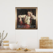 Affiche graphique et citation de HL Mencken sur le (Cuisine)
