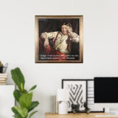 Affiche graphique et citation de HL Mencken sur le (Bureau à domicile)