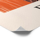 Affiche graphique orange du Flatiron Building (Coin)