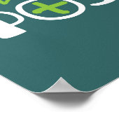 Affiche graphique verte longue pensée positive (Coin)