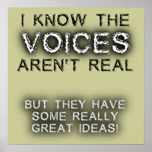 Affiche Great Ideas Voices Print Sign Humour