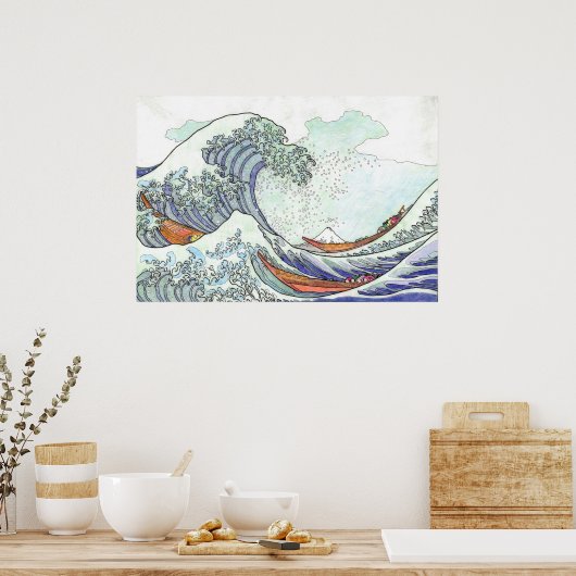 Affiche Great Wave (Cuisine)