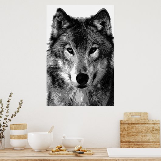 Affiche Grey Wolf Imprimer (Cuisine)