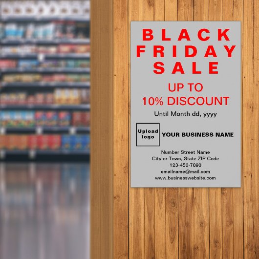 Affiche grise de vente du Black Friday des entrepr