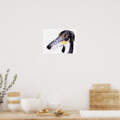 Affiche grisonnante de lurcher (Cuisine)