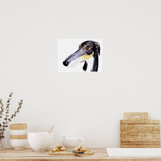 Affiche grisonnante de lurcher (Cuisine)