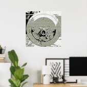 Affiche grunge Vintage Cannon (Bureau à domicile)