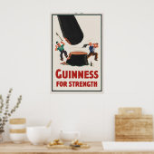 Affiche Guinness For Strength   Vintage John (Cuisine)