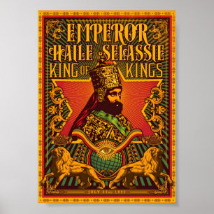 Affiche Haile Selassie I Jah Rastafari Rasta Affic
