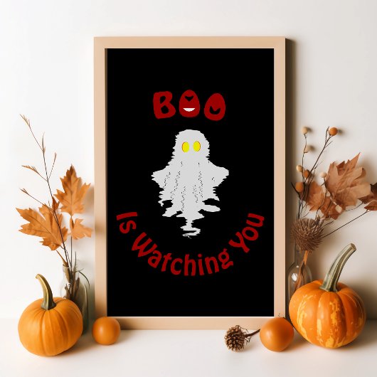 Affiche Halloween | Boo vous regarde