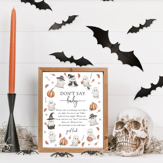 Affiche Halloween Ne dis pas bébé