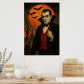 Affiche Halloween Vampire (Cuisine)