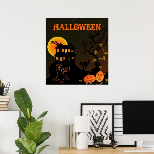 Affiche Haunted House Halloween (Bureau à domicile)