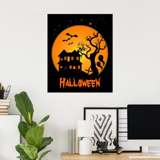 Affiche Haunted House Halloween (Bureau à domicile)