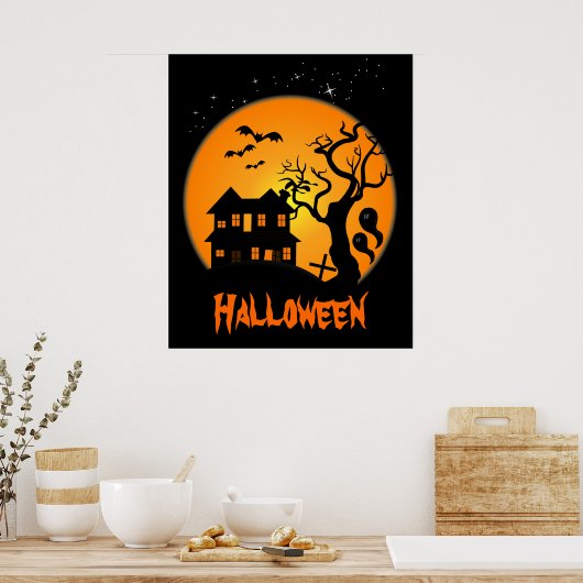 Affiche Haunted House Halloween (Cuisine)