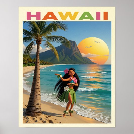Affiche Hawaï (Devant)