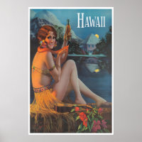 Affiche Hawaii Art Hawaïen Impression Tiki Bar