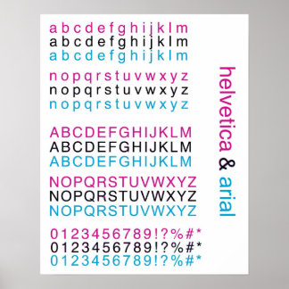 affiche helvetica & arial