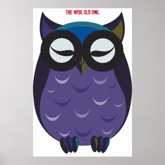 Affiche Hibou Sage (Devant)